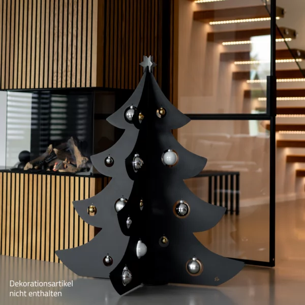 Weihnachtsbaum schwarz gepulvert