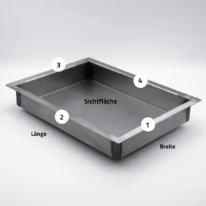 Blechwanne mit Kragen verschweißt