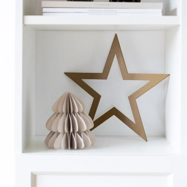 Deko-Stern klein aus Aluminium Gold