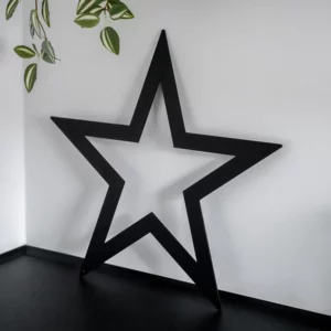 Deko-Stern groß aus Aluminium Schwarz
